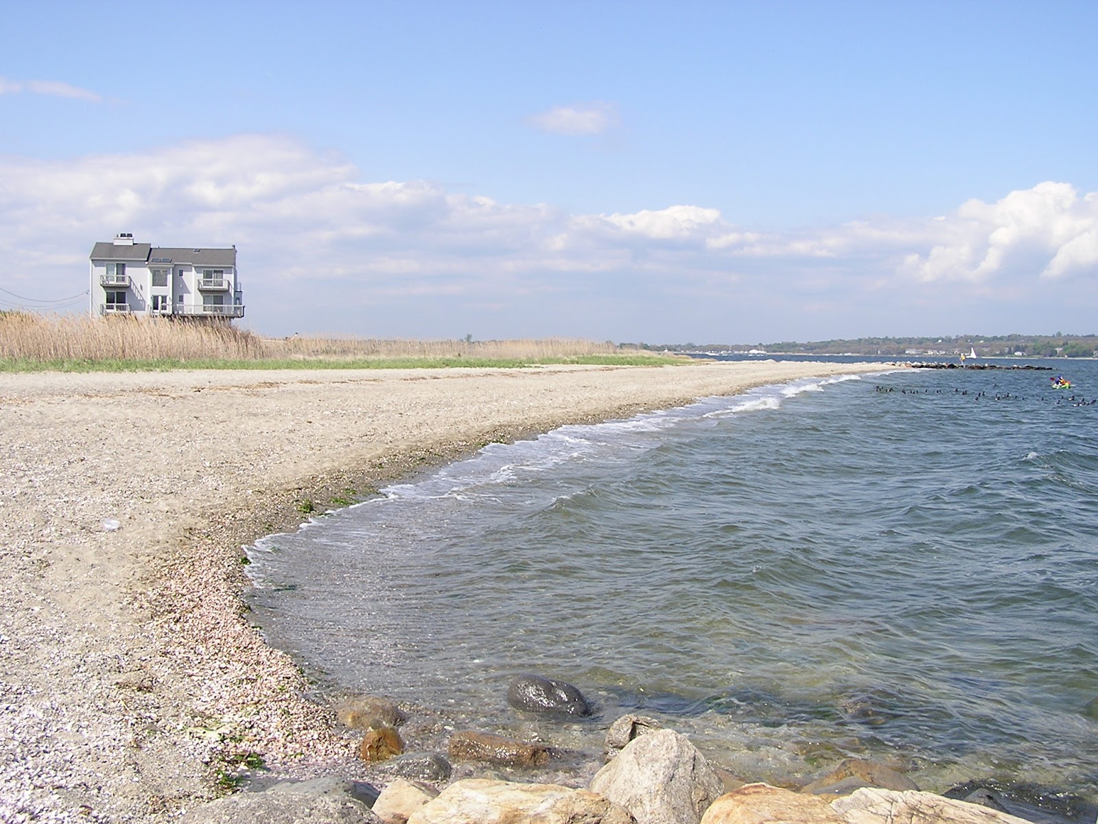 A coastal home along the shoreline in southern Rhode Island.