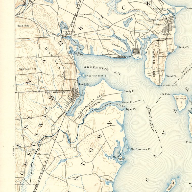 North West Narragansett Bay 1892 